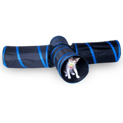 ZYZ PET Nylon Expandable Cat Play Crinkle 4 Way Cat Tunnel