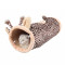 ZYZPET Carpeted Foldable 2 Hole Short Plush Collapsible Pet Cat Tunnel Bed Toy