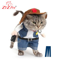 ZYZ PET Halloween Fashion Designer Jeans Cat Winter Clothes Funny Cute Pet Clothes