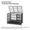 ZYZ PET Foldable Stainless Steel Dog Cage With Wheels