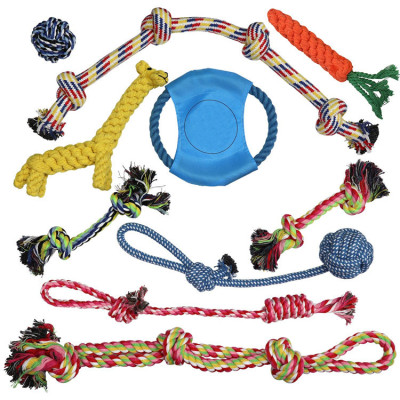 ZYZ PET Wholesale Hemp Cotton Rope Ball Pet Toys Set Dog Chew Pet Rope Dog Toy