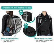 ZYZpet Two-Sided Entry Safety Features dog cat Pet Backpack Bag Carrier