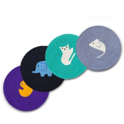 ZYZ PET Colorful Cat Toy Funny Sisal Cartoon Printing Cat Scratch Board