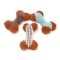ZYZpet Plush Small Bone Vocal teeth Interactive Squeaky Chew Plush Pet Dog Toys