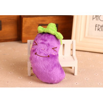 ZYZpet Purple Eggplant Vegetable Pet Toy Interactive Squeaky Chew Plush Pet Dog Toys