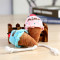 ZYZpet Ice Cream  Interactive Squeaky Chew Rope Plush Pet Dog Toys