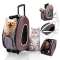 ZYZpetAirline Approved Best Large On Wheels Stroller Trolley Rolling Pet Carrier Backpack For Large Dogs