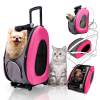ZYZpetAirline Approved Best Large On Wheels Stroller Trolley Rolling Pet Carrier Backpack For Large Dogs