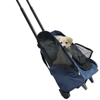 ZYZpet Airline Approved Travel Hiking 4-In-1 Pet Travel Backpack Dog Carrier With Wheels