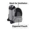 ZYZpet Airline Approved Backpack Stroller Cat Dog Pet Carrier with Detachable Wheel Assembly