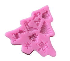 Custom Christmas Fondant Molds DIY Cake Decorating Snowman Bells Christmas Tree Silicone Sugar craft Molds FACTORY