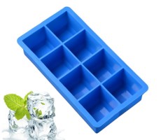 8-Cavities-Square-Food-Grade-Silicone-Ice-Cube-Tray