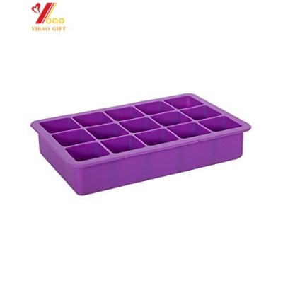 Custom 100% Food Grade Silicone 15 Cavity Ice Cream Tray Silicone Ice Cube Tray factory supplier