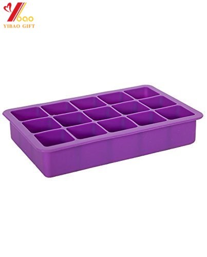 Custom 100% Food Grade Silicone 15 Cavity Ice Cream Tray Silicone Ice Cube Tray factory supplier