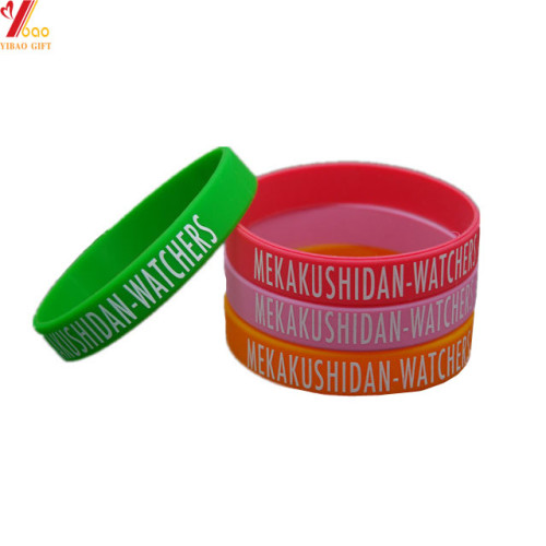 Bracelet fait sur commande de silicone de sports de logo de logo pour le cadeau de promotion