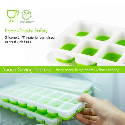 Silicone Ice Cube Tray Freezer Tray Homemade Ice Tray Mould, Factory Custom