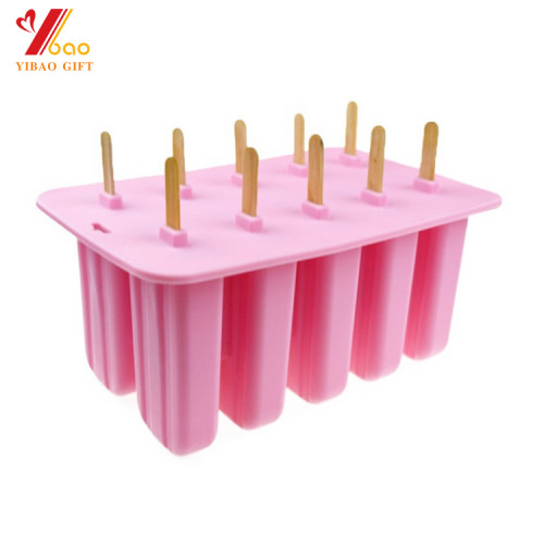 Moldes de picolé, pop moldes resuable diy sorvete moldes fabricante congelado gelo pop fabricantes conjunto de 10 silicone livre de bpa