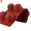 Moule de gâteau de silicone rouge de vin 3D faisant cuire la décoration outils moule de mousse de pudding