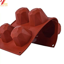 3d molde de bolo de silicone vermelho molde de cozimento decoração ferramentas pudim mousse