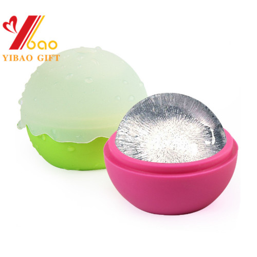 Molde de bola de hielo grande, bandeja de bola de hielo de silicona flexible para amantes de la bebida fría, esferas redondas de bola de hielo
