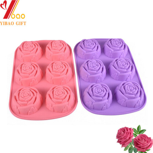 Moldes de jabón de silicona Rose personalizados Cubo de hielo Pastel de silicona Magdalena Moldes de jabón Herramientas de decoración de pasteles proveedor Proveedor