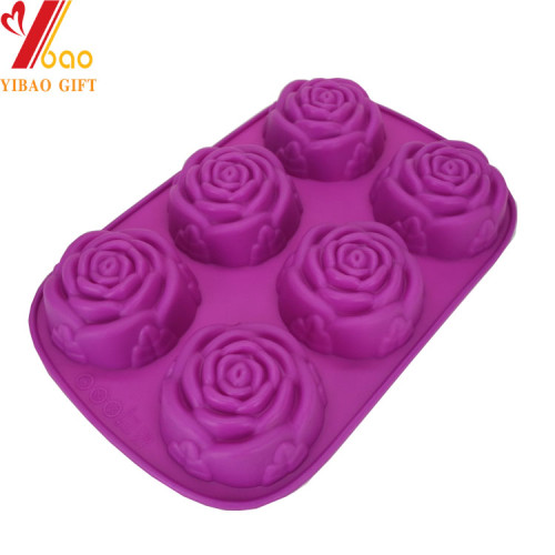 Le savon fait sur commande de silicone de rose moule l'usine de décoration de gâteau d'outils de décoration de gâteau de gâteau de silicone de gâteau de silicone de cube en glace fournisseur