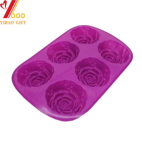 Le savon fait sur commande de silicone de rose moule l'usine de décoration de gâteau d'outils de décoration de gâteau de gâteau de silicone de gâteau de silicone de cube en glace fournisseur