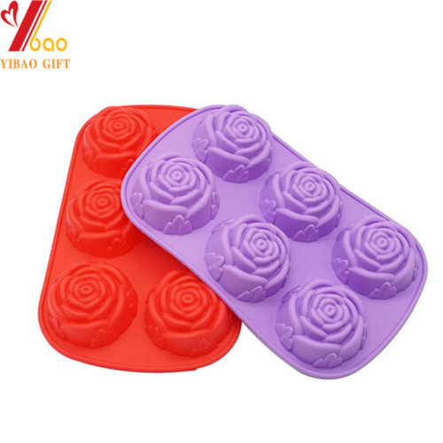 Custom Rose Silicone soap Molds Ice Cube Silicone Cake Cupcake Soap Molds Cake Decorating Tools factory supplier