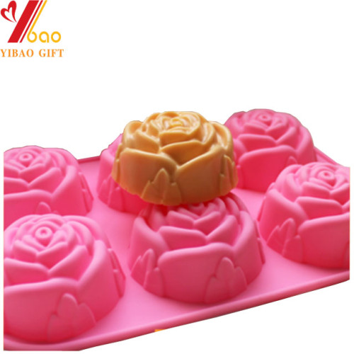 Custom Rose Silicone soap Molds Ice Cube Silicone Cake Cupcake Soap Molds Cake Decorating Tools factory supplier