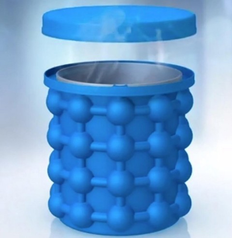 Ice Bucket,Large Silicone Ice Bucket & Ice Mold with lid