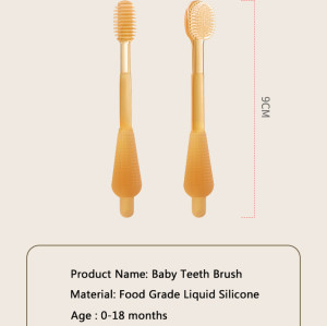 Food Grade Silicone Baby Toothbrush and Tongue Brush Set Baby Products for 0-18 Months