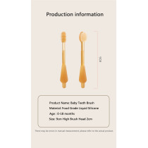 Food Grade Silicone Baby Toothbrush and Tongue Brush Set Baby Products for 0-18 Months