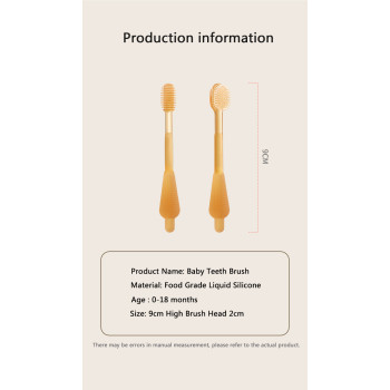 Food Grade Silicone Baby Toothbrush and Tongue Brush Set Baby Products for 0-18 Months