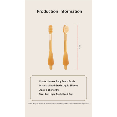 Food Grade Silicone Baby Toothbrush and Tongue Brush Set Baby Products for 0-18 Months