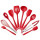 Red Non-stick Silicone Kitchen Utensils Set Heat Resistant Silicone Cooking Utensil Set Cooking Tools