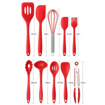 Red Non-stick Silicone Kitchen Utensils Set Heat Resistant Silicone Cooking Utensil Set Cooking Tools