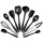 10 pcs Black Food Grade Heat Resistant Silicone Cooking Utensils Set Cooking Accessories