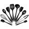 10 pcs Black Food Grade Heat Resistant Silicone Cooking Utensils Set Cooking Accessories