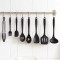10 pcs Black Food Grade Heat Resistant Silicone Cooking Utensils Set Cooking Accessories