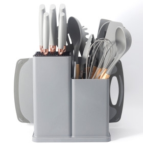 Custom 19 pcs Food Grade Silicone Kitchen Cooking Utensils Set Non Stick Kitchen Cuisine Accessories