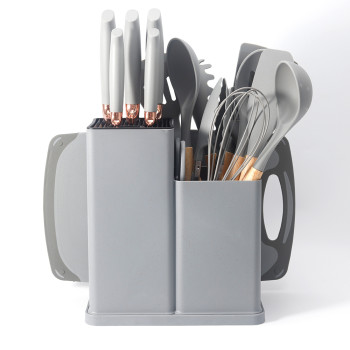 Custom 19 pcs Food Grade Silicone Kitchen Cooking Utensils Set Non Stick Kitchen Cuisine Accessories