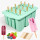 Food Grade Reusable Silicone Popsicle Mold with Lid and Wooden Stick DIY Ice Cream Mold
