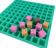 Custom 100 Cavity Mini Square Candy Chocolate Mold DIY Silicone Ice Cube Mold Food Grade Ice Cube Tray