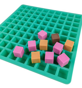 Custom 100 Cavity Mini Square Candy Chocolate Mold DIY Silicone Ice Cube Mold Food Grade Ice Cube Tray