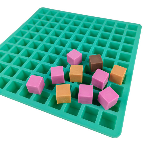 Custom 100 Cavity Mini Square Candy Chocolate Mold DIY Silicone Ice Cube Mold Food Grade Ice Cube Tray