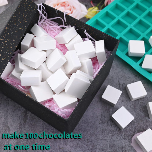 Custom 100 Cavity Mini Square Candy Chocolate Mold DIY Silicone Ice Cube Mold Food Grade Ice Cube Tray