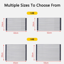 Custom Multifunctional Silicone Kitchenware Drain Drying Rack Foldable Dinnerware Fruits Vegetables Draining Holder