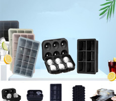 Food Grade Square and Round Silicone Ice Making Mold Set Ice Cube Tray for Cocktails or Whiskey Factory Supply
