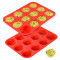 Custom 12 24 Grid Silicone Jelly Biscuit Mold Non Stick Circular Muffin Cup Mold Heat-resistant Baking Tray Cake Molds Factory Supply