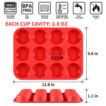 Custom 12 24 Grid Silicone Jelly Biscuit Mold Non Stick Circular Muffin Cup Mold Heat-resistant Baking Tray Cake Molds Factory Supply